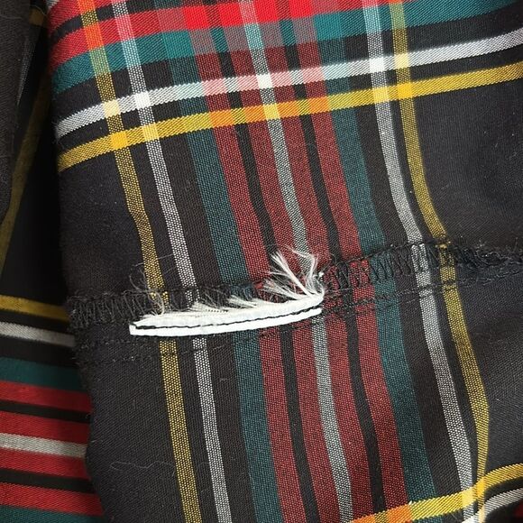 J. Crew Tartan Plaid Cotton Poplin Jewel Buttons Popover Top size S - Picture 12 of 12